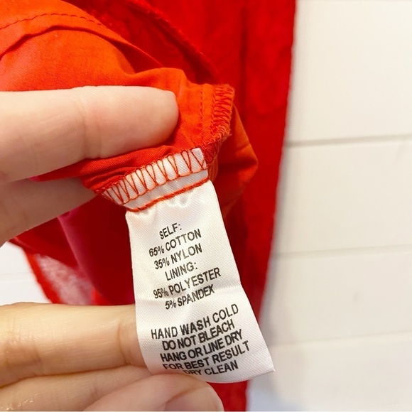 Lulus |  Meg Red Lace Sleeveless Tulip Hem Cocktail Dress Size XS - Picture 6 of 12